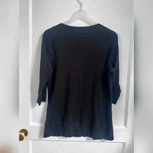 Norma Kamali Kiss Lips Quarter Sleeve Shirt - Picture 2 of 6